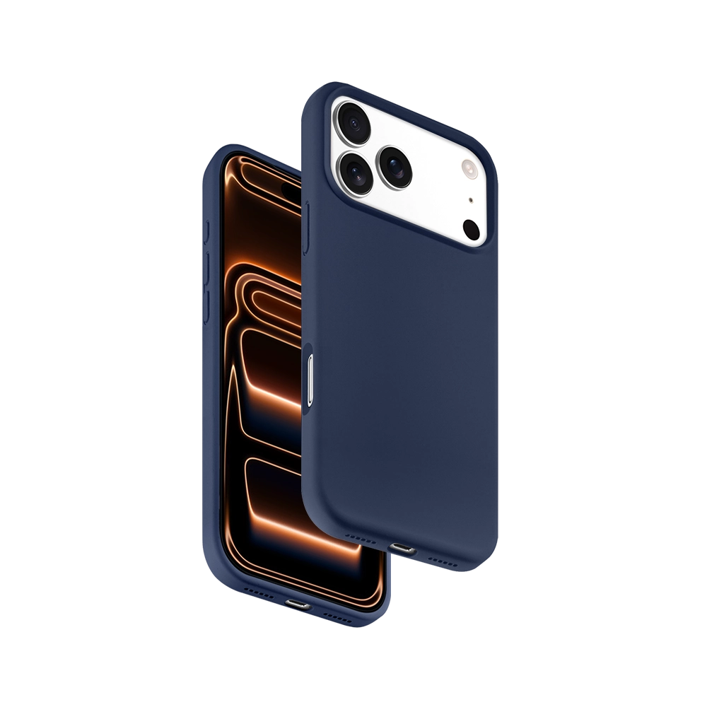 Blue Magnetic Skin-Feel iPhone Case for iPhone 17 Pro Max with magnetic accessory support