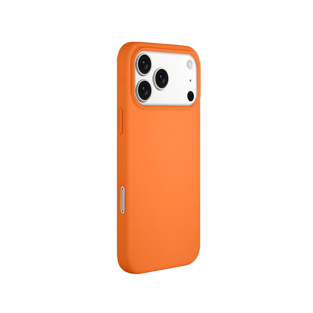 Orange Magnetic Skin-Feel iPhone Case for iPhone 17 Pro Max with magnetic accessory support