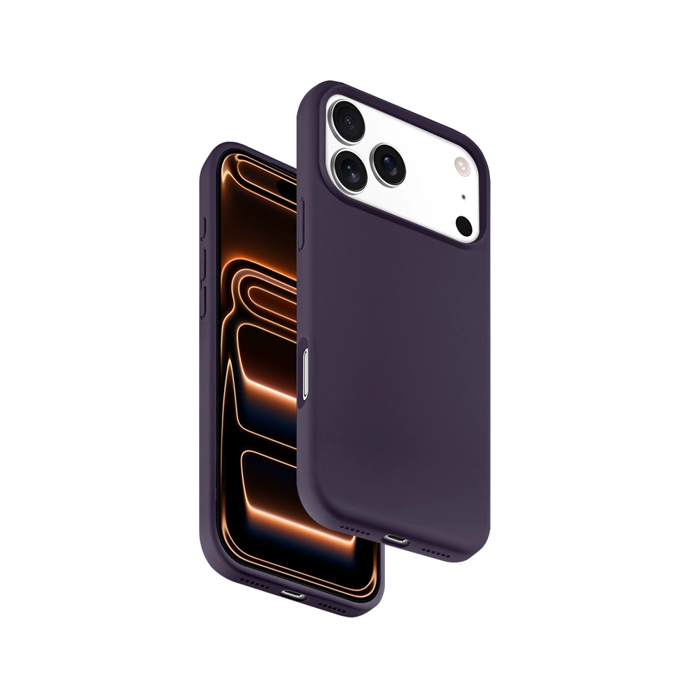 Purple Magnetic Skin-Feel iPhone Case for iPhone 17 Pro Max with magnetic accessory support