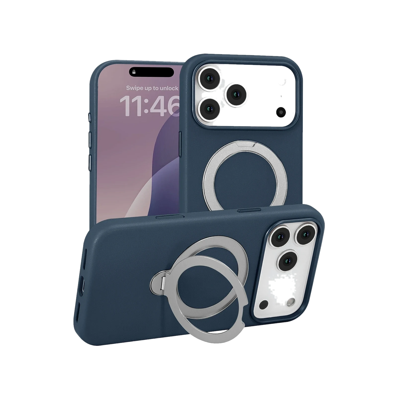 VELTAROX blue magnetic ring iPhone case transparent product image
