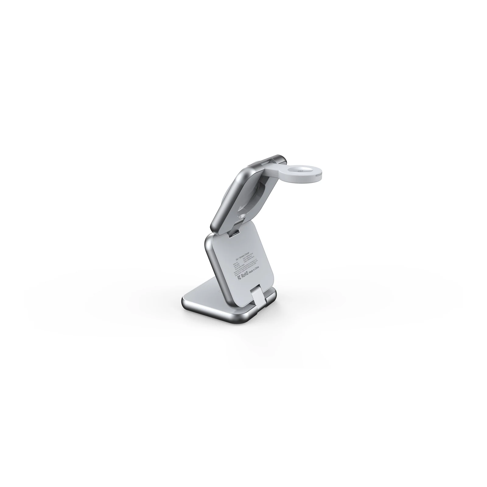 Foldable charging stand for phone watch and earbuds