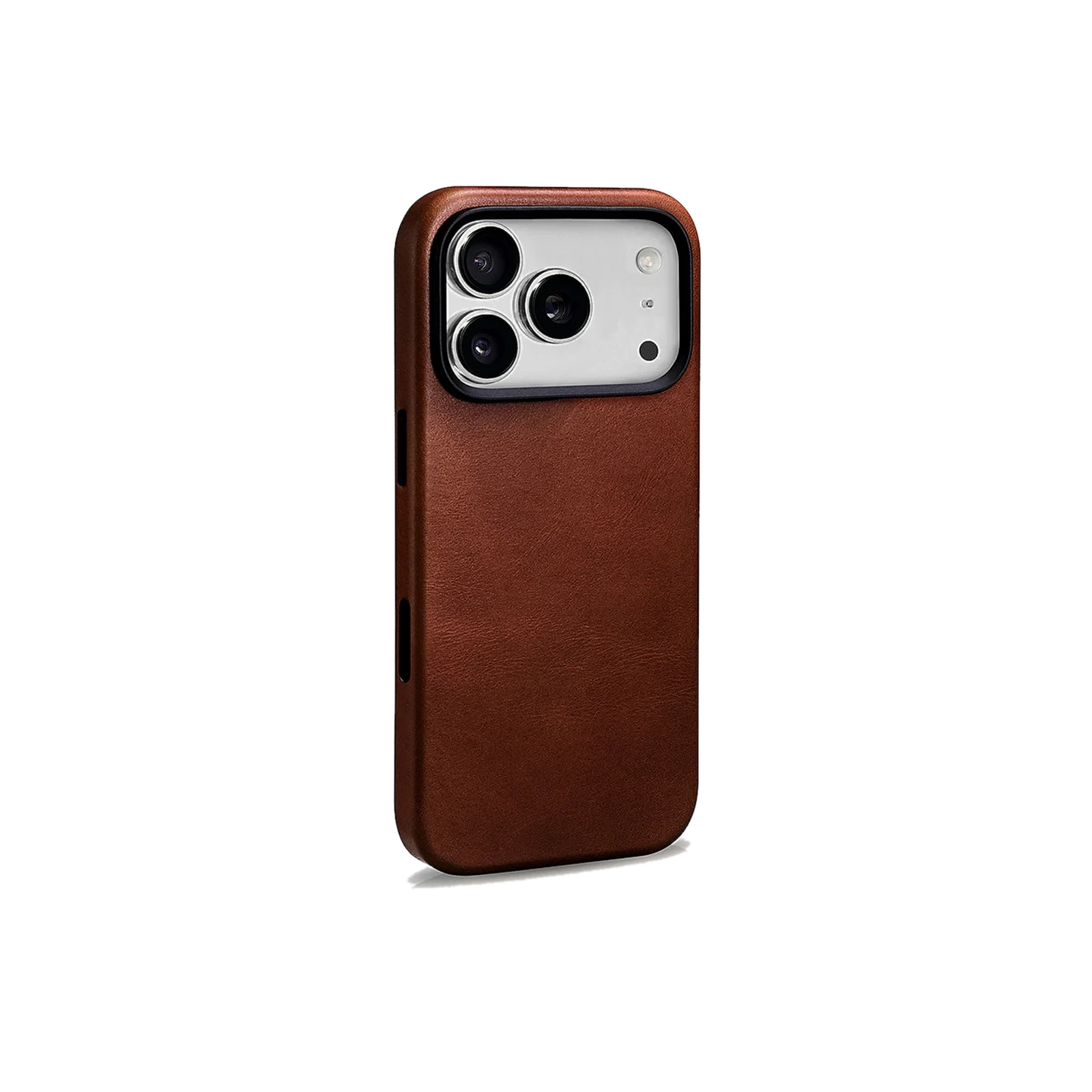 VELTAROX brown modern leather MagSafe iPhone case transparent product image