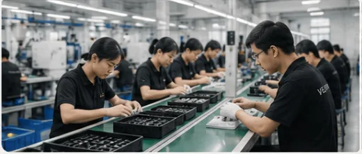 Factory assembly line for premium phone case production