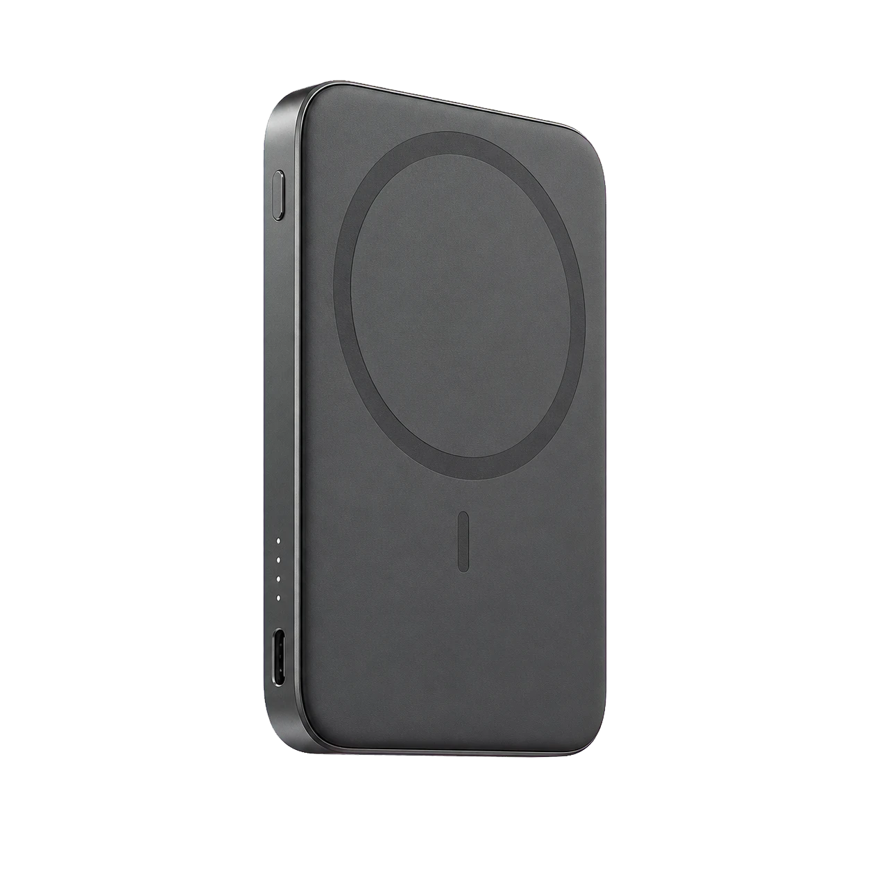 VELTAROX graphite Qi2 magnetic power bank transparent product image