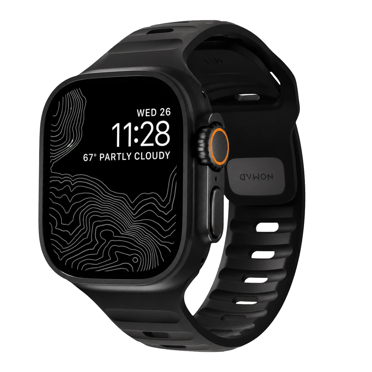 VELTAROX black sport Apple Watch band transparent product image